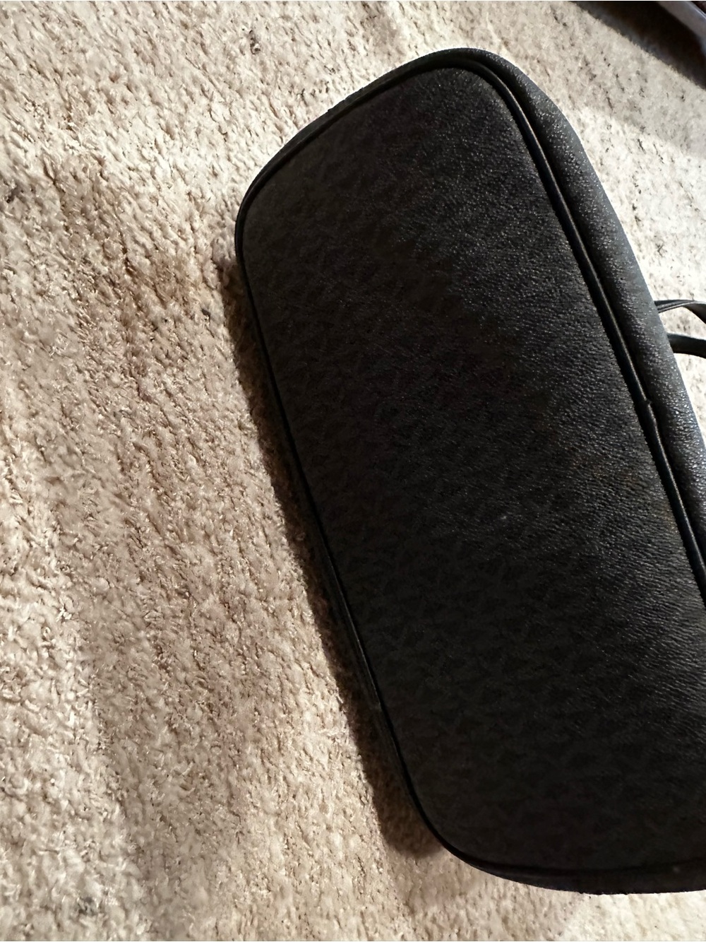 Michael Kors Black MK Embossed Logo Tote - Picture 5 of 7
